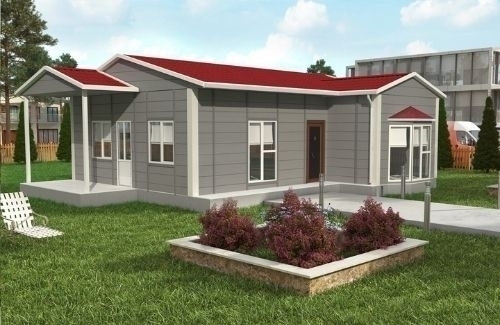 2+1 Prefabrik Ev ve Villa 81 m² - 2.8M AHŞAP DESENLİ DUVARLAR modeli