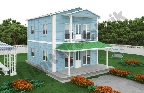 3+1 Dubleks Prefabrik Ev ve Villa 122 m² - Kampanyalı - 2.8M AHŞAP DESENLİ DUVARLAR modeli