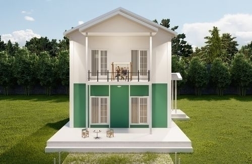 3+1 Dubleks Prefabrik Ev ve Villa 124 m² - Kampanyalı - 2.8M AHŞAP DESENLİ DUVARLAR modeli