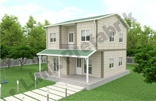 3+1 Dubleks Prefabrik Ev ve Villa 131 m² - Kampanyalı - 2.8M AHŞAP DESENLİ DUVARLAR modeli
