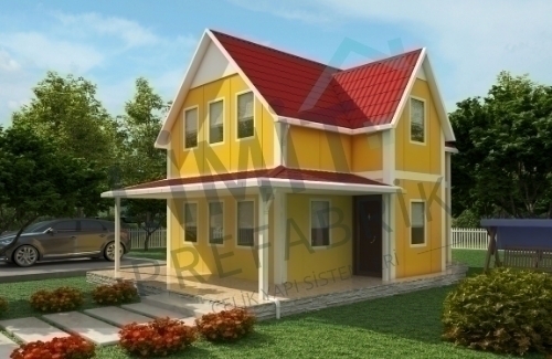 3+1 Dubleks Prefabrik Villa 101m² | Kampanyalı Prefabrik Villa Fiyatları modeli