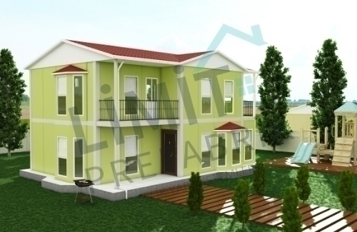 3+1 Dubleks Prefabrik Villa 155m² | Kampanyalı Prefabrik Ev Fiyatları modeli