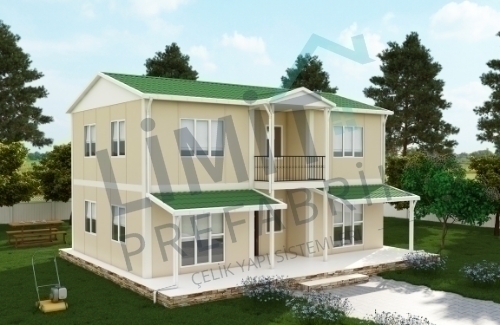 3+1 Dubleks Prefabrik Villa 158m² | Kampanyalı Prefabrik Ev Fiyatları modeli