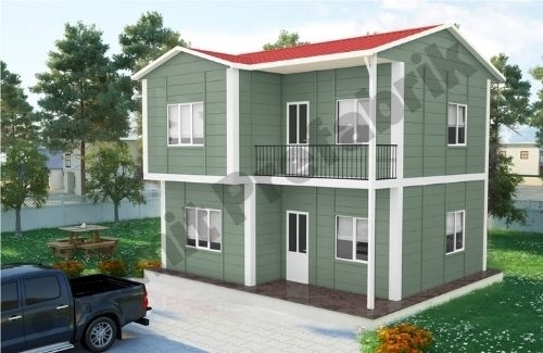 3+1 Dubleks Prefabrik Ev ve Villa 105 m² - Kampanyalı - 2.8M AHŞAP DUVARLAR modeli