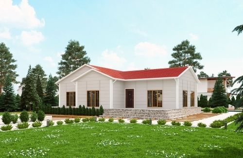 3+1 Prefabrik Ev ve Villa 132 m² - 2.8M AHŞAP DESENLİ DUVARLAR modeli