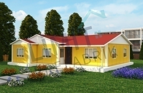 3+1 Tek Katlı Prefabrik Ev 121m² | Kampanyalı Prefabrik Ev Fiyatları modeli