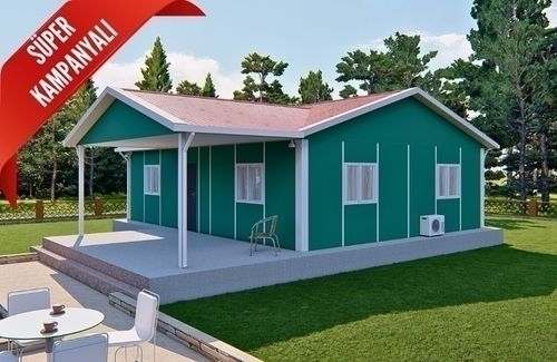3+1 Tek Katlı Prefabrik Ev 90m² | Ekonomik Prefabrik Ev Modelleri modeli