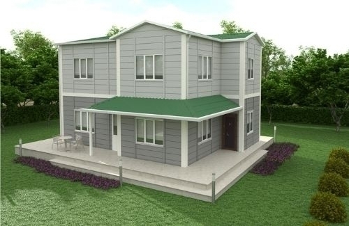 4+1 Dubleks Prefabrik Ev ve Villa 142 m² - Kampanyalı - 2.8M AHŞAP DESENLİ DUVARLAR modeli