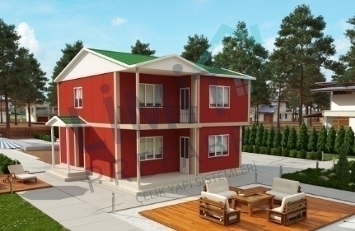 4+1 Dubleks Prefabrik Villa 153m² | Kampanyalı Prefabrik Ev Fiyatları modeli