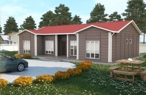 4+1 Prefabrik Ev ve Villa 129 m² - Kampanyalı - 2.8M AHŞAP DESENLİ DUVARLAR modeli